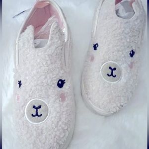 Carters Girls Cream
Bear Slip On Shoes Flats.